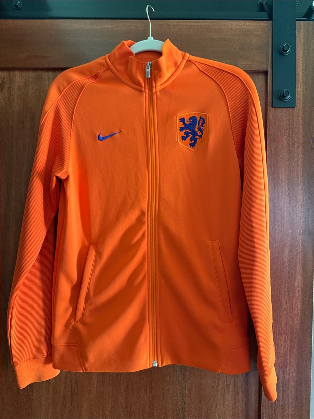 Nike Netherlands Soccer Full-Zip Performance Jacket with Blue Crest